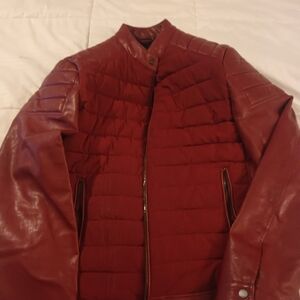 Men's Red Leather Jacket